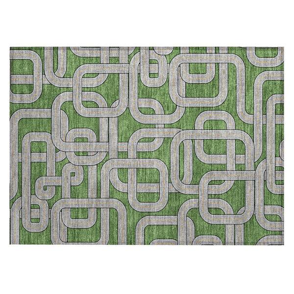 Chantille Machine Washable Indoor/Outdoor Abstract ACN2764 Green 2 ft. x 3 ft. Accent Rug