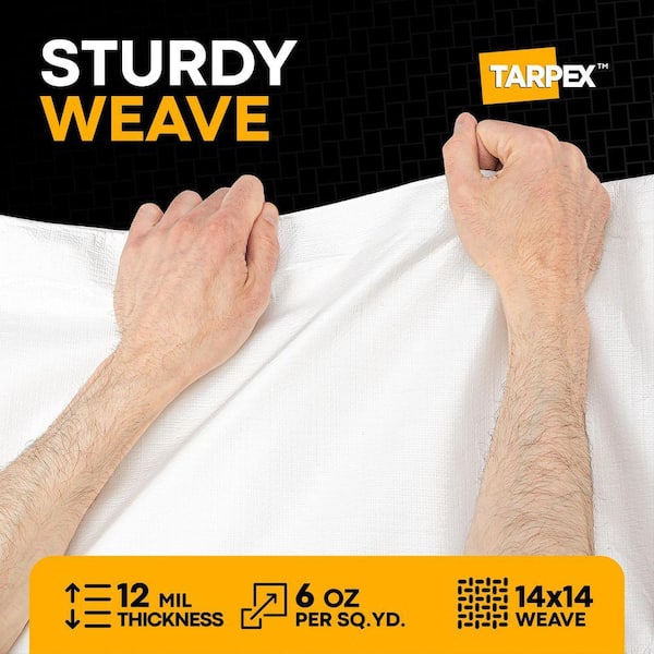 Tarpex 12 Mil Extra Heavy-Duty Polyethylene Tarp 10 ft. x 30 ft