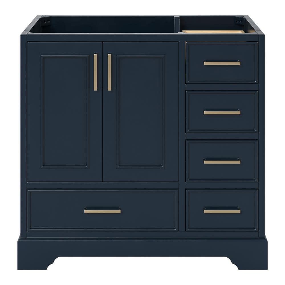 Stafford 36.75 in. W x 21.5 in. D x 34.5 in. H Bath Vanity Cabinet without Top in Midnight Blue price history on PriceWatchPro
