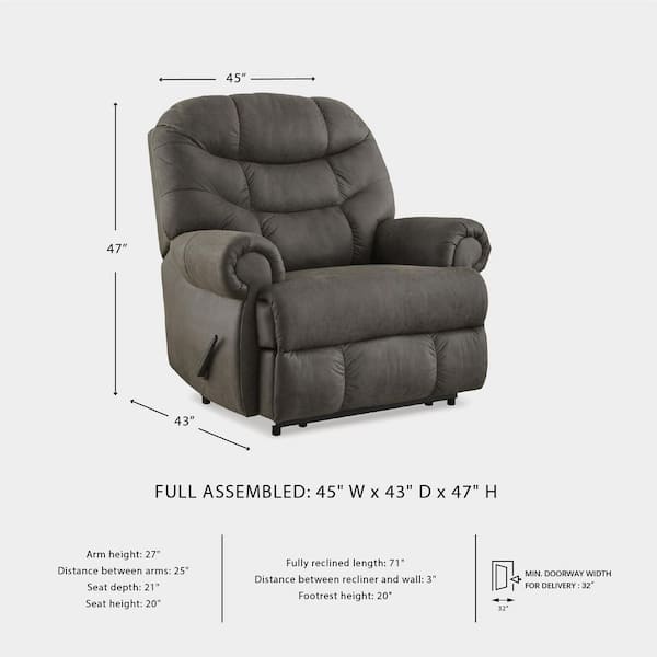 Signature DESIGN BY ASHLEY Camera Time Gray Faux Leather Standard