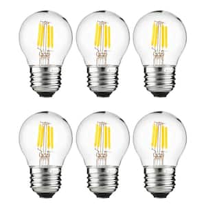 25-Watt Equivalent G16 Clear Filament Dimmable E26 Medium Base LED Light Bulb in Warm White 2700K (6-Pack)