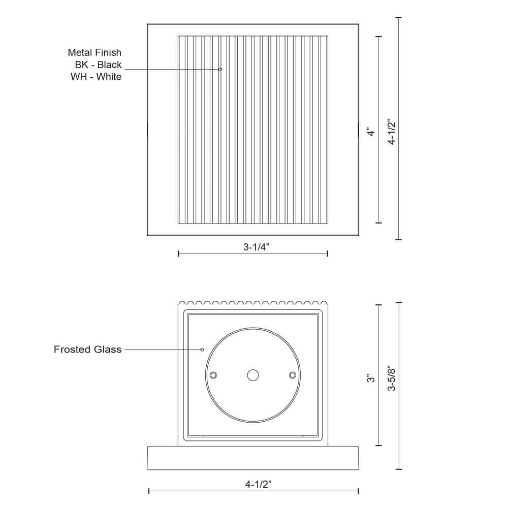 White Dimmable Direct Wired Electric Wall Sconce