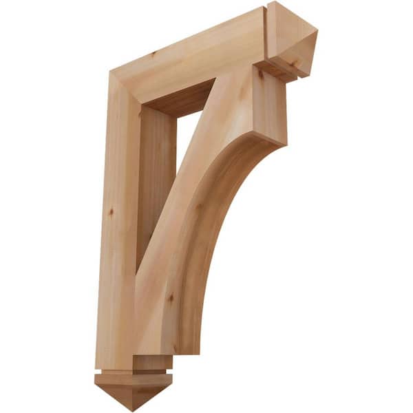 Ekena Millwork 5.5 in. x 40 in. x 28 in. Western Red Cedar Westlake Arts and Crafts Smooth Bracket