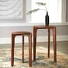 Signature DESIGN BY ASHLEY Brynnleigh 15.38 in. Medium Brown Triangle Wood Nesting End Table (Set of 2) A4000607