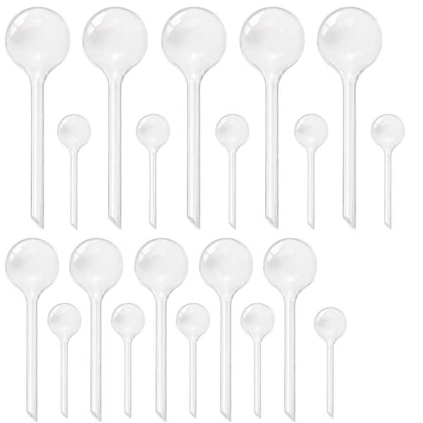 20-Piece 3.14 in. Clear Plastic Self-Watering Globes, Automatic Watering Bulbs for Indoor Outdoor Planter Home Garden