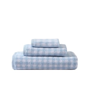 Ginny 3-Piece Blue Cotton Towel Set