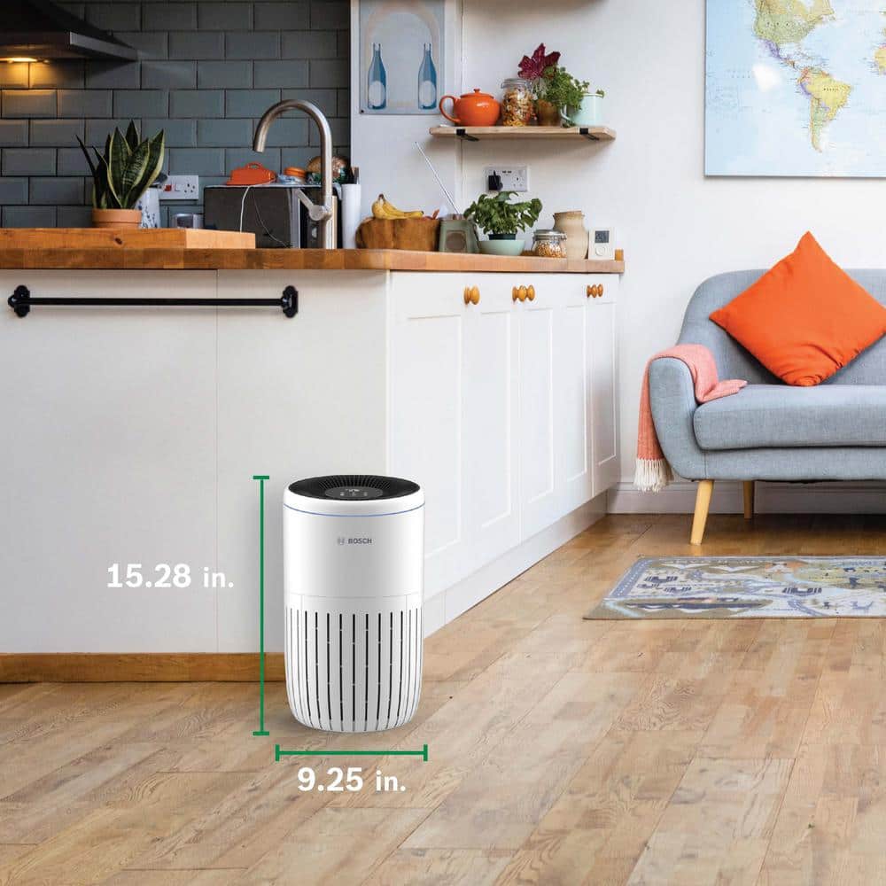 Bosch White HEPA Energy Star Air Purifier for Large Rooms