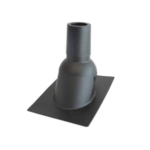 4 in. Inside Diameter Black New Construction or Reroof Thermoplastic Vent Pipe Roof Flashing