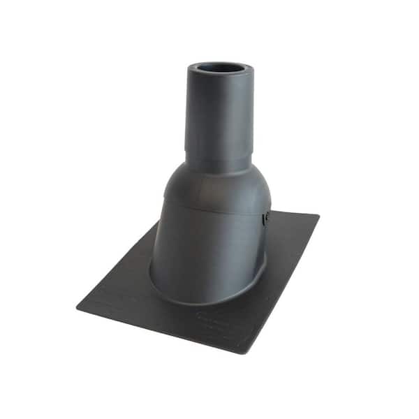 Perma-Boot 4 in. Inside Diameter Black New Construction or Reroof Thermoplastic Vent Pipe Roof Flashing