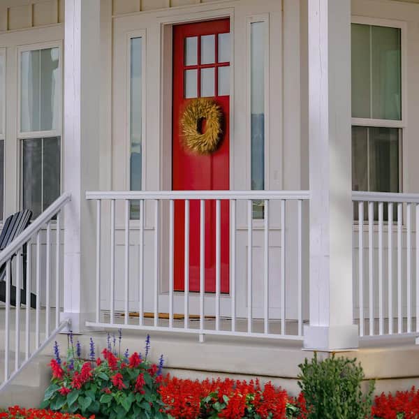 VersaRail Cambridge 6 ft. x 36 in. White Aluminum Decorative Rail Level Kit