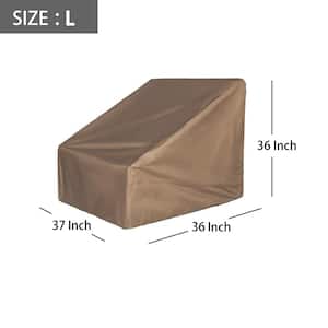 Sunshade Brown Water Resistant Patio Chair Cover Size L