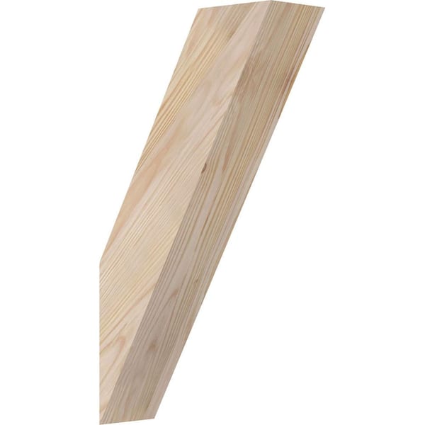 Ekena Millwork 3 1/2"W x 10"D x 18"H Traditional Smooth Knee Brace, Douglas Fir