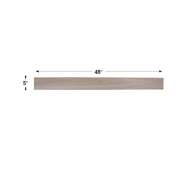 EVERMARK Expressions 4 ft. Classic Poplar Stain Grade Wood Shelf