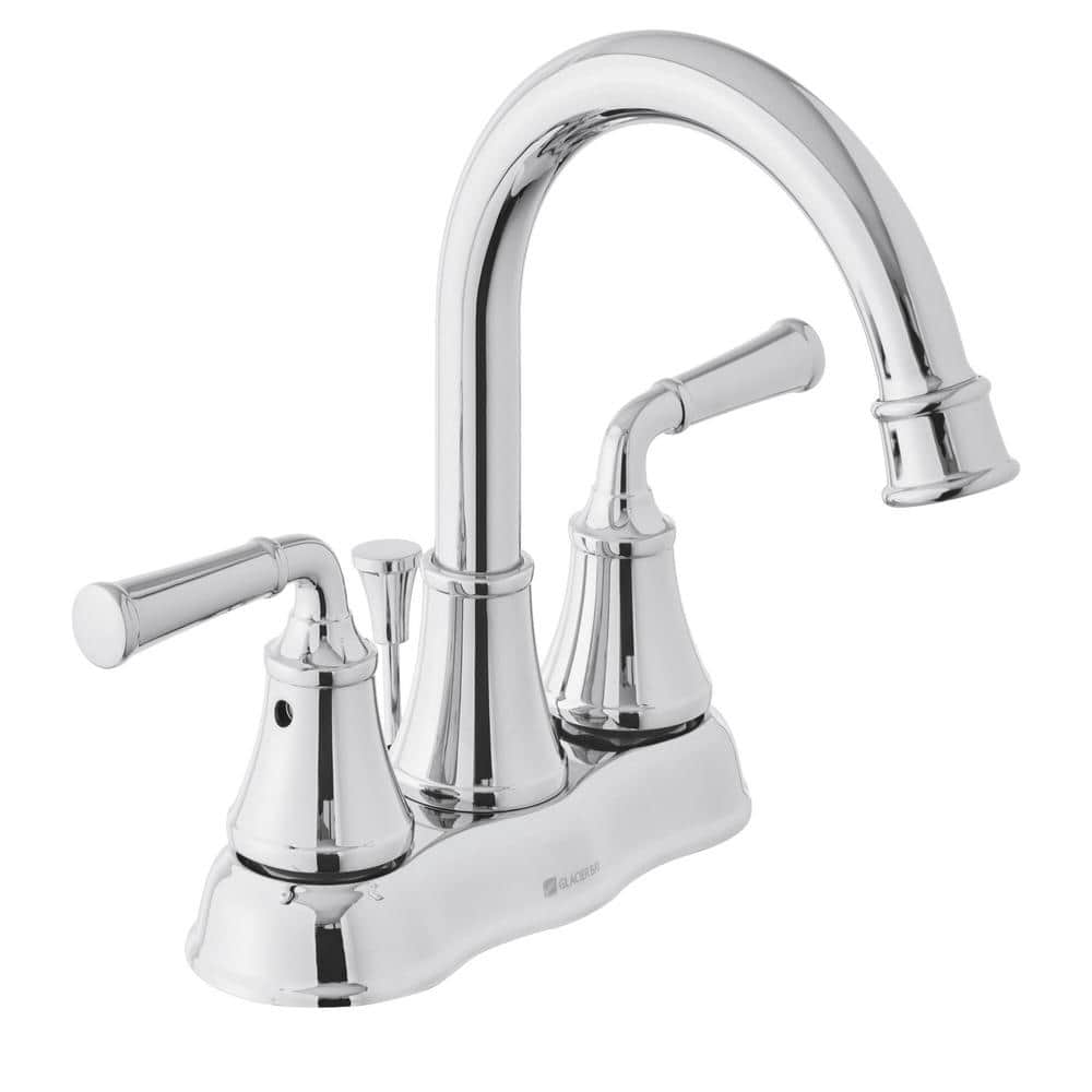 Glacier Bay Dunston 4 in. Centerset 2Handle HighArc Bathroom Faucet