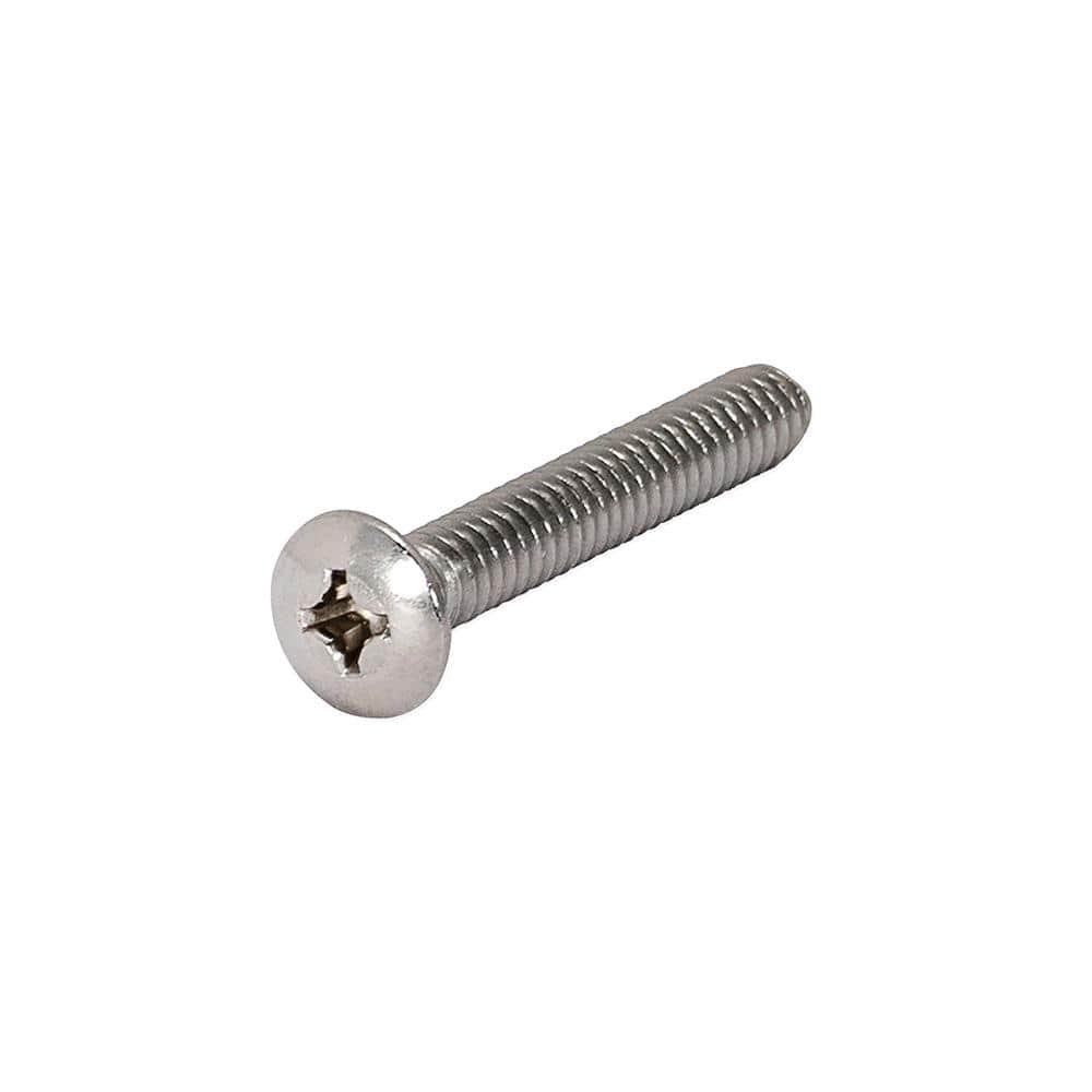 Chrome Round Two-Hole Overflow Face Plate with Brass Screws