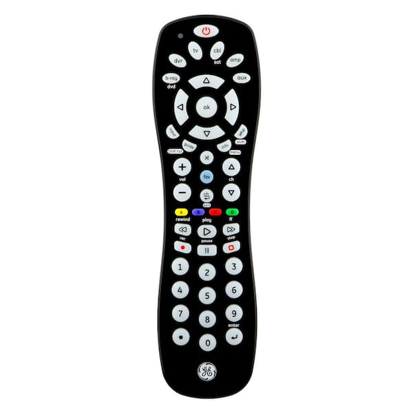 GE 6-Device Universal TV Remote Control in Black