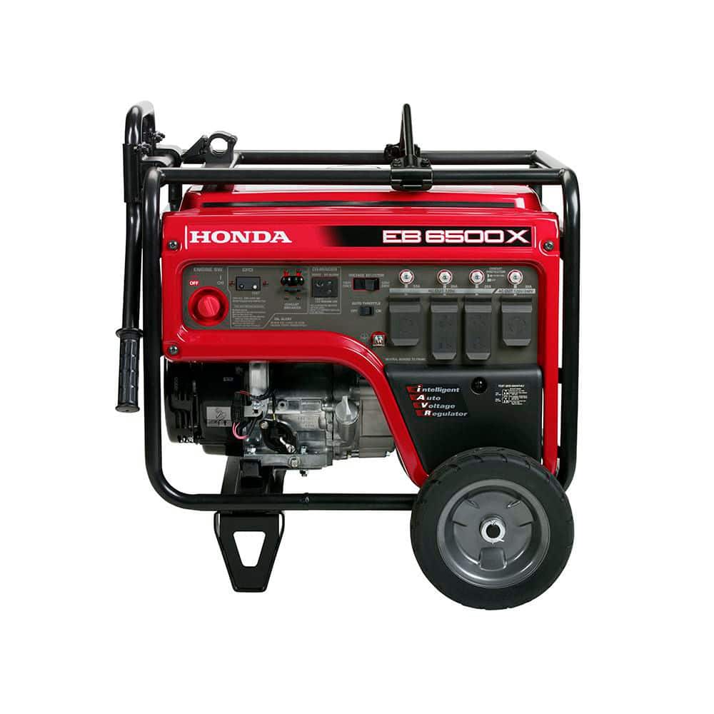 Honda 7000-Watts5500-Watts Recoil Start Gasoline Industrial Portable Generator with Co-Minder, Wheel and Handle Kit
