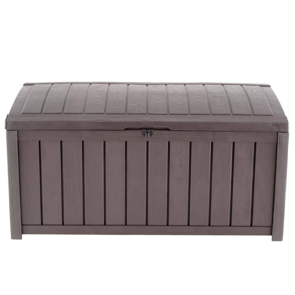 Brown Lockable Plastic 101 Gallon Deck Storage Box