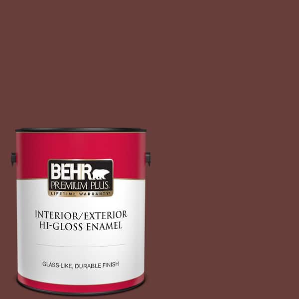 BEHR PREMIUM PLUS 1 gal. #PPU2-01 Chipotle Paste Hi-Gloss Enamel Interior/Exterior Paint