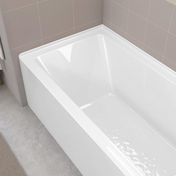 Zeafive Tco 59.75 in. x 30 in. Apron Front Soaking Bathtub with