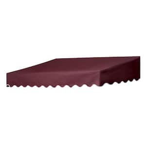 6 ft. Traditional Non-Retractable Door Canopy (50 in. Projection) in Burgundy
