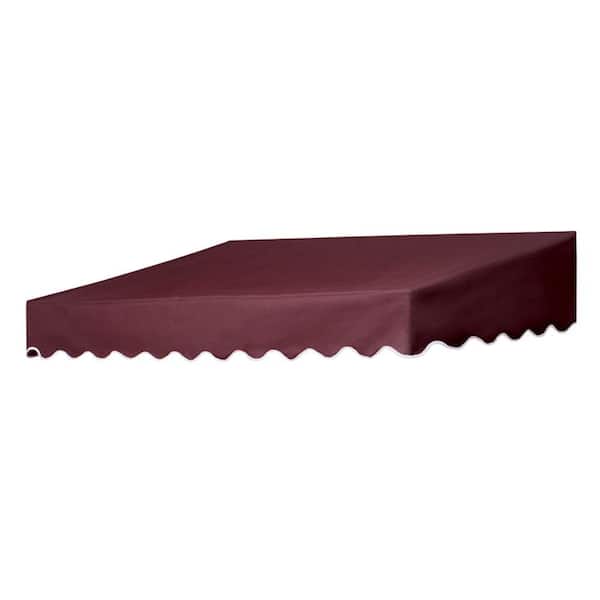 Door Canopy in a Box 6 ft. Traditional Non-Retractable Door Canopy (50 in. Projection) in Burgundy