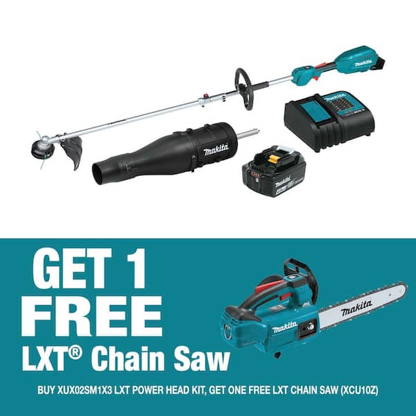 LXT 18V Brushless Cordless Couple Shaft Power Head Kit with 13 in. String Trimmer and Leaf Blower Attachments, 4.0Ah