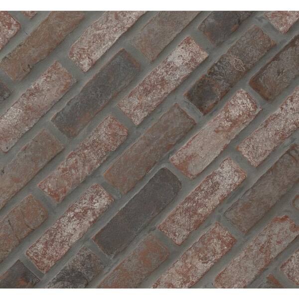 Red clay mosaic patterned tiles