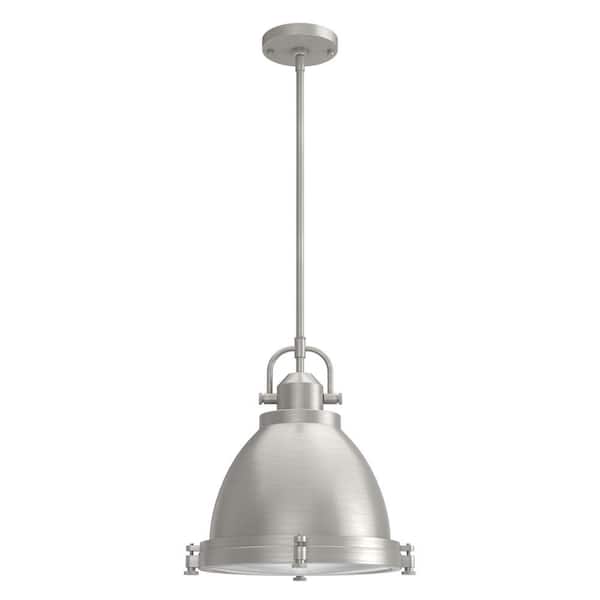 Bridgemoor 2 Lights Brushed Nickel Pendant with Metal Shade Dining Room light