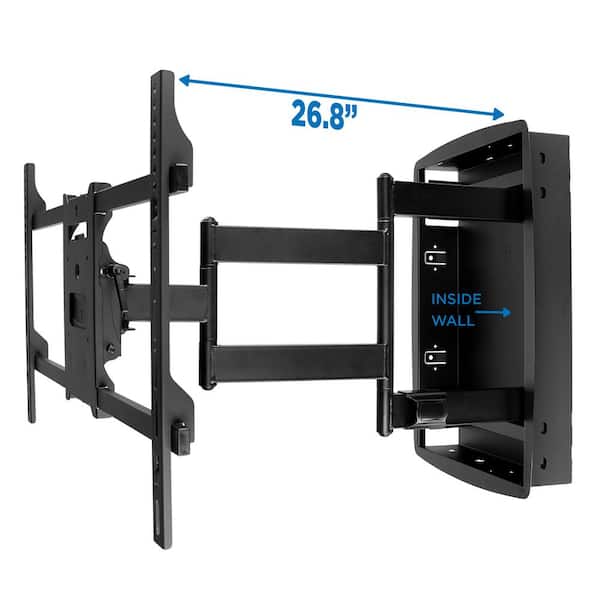 mount-it! Recessed Long Extension Full Motion Wall Mount for 32 in. - 70 in. TVs