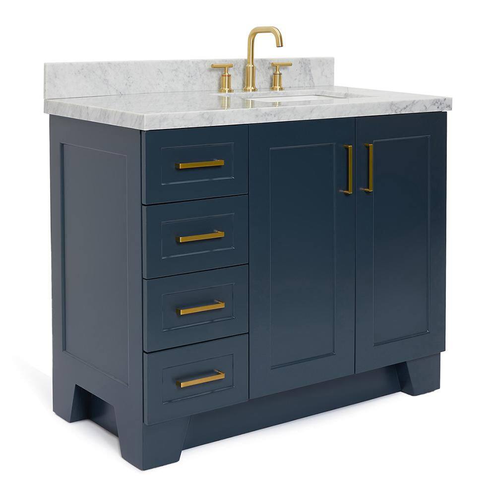 Midnight Blue 43" Single Basin Vanity with Marble Top
