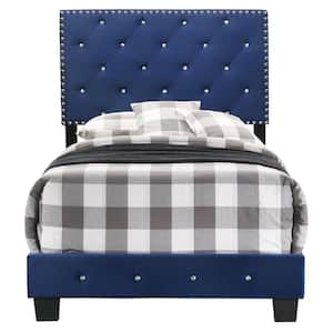 Suffolk Navy Blue Twin Panel Bed