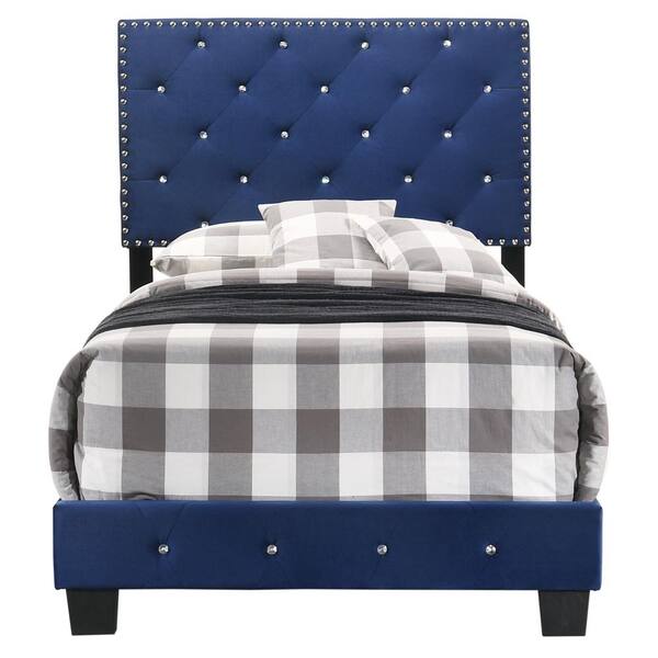 Suffolk Navy Blue Twin Panel Bed Pf, Navy Bed Frame Twin