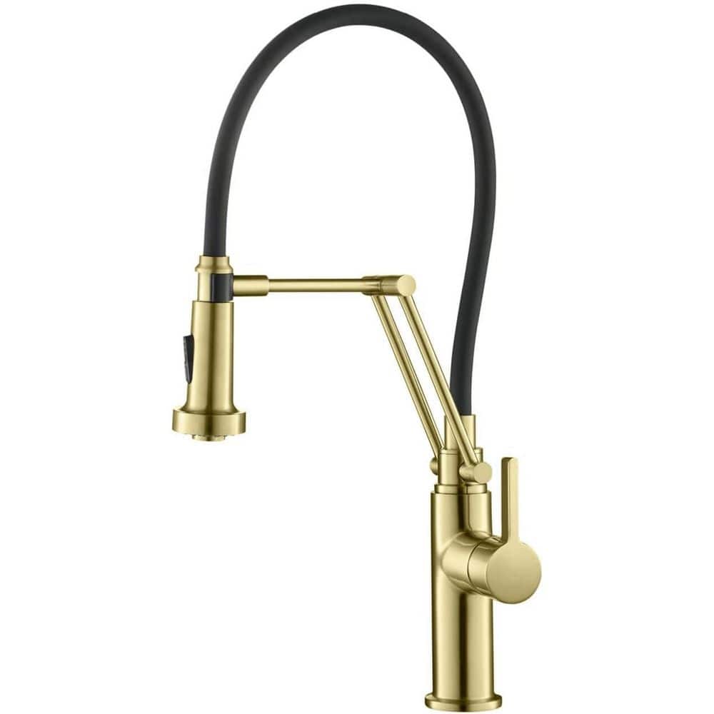 KIBI 20.07 in. H Single Hole 1.8 GPM Pull Down Sprayer Kitchen