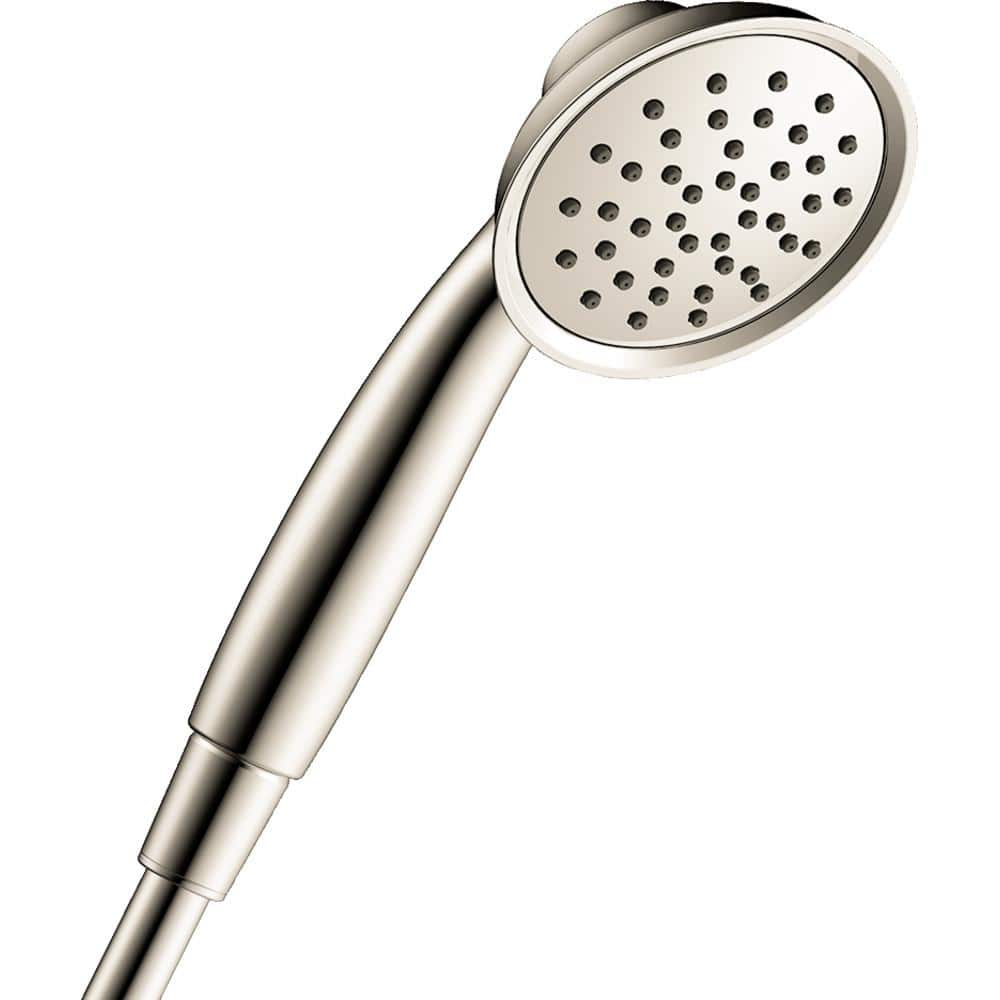 Hansgrohe Joleena 1-Spray Patterns 1.75 GPM 3.75 in. Wall Mount Handheld Shower Head in Polished Nickel