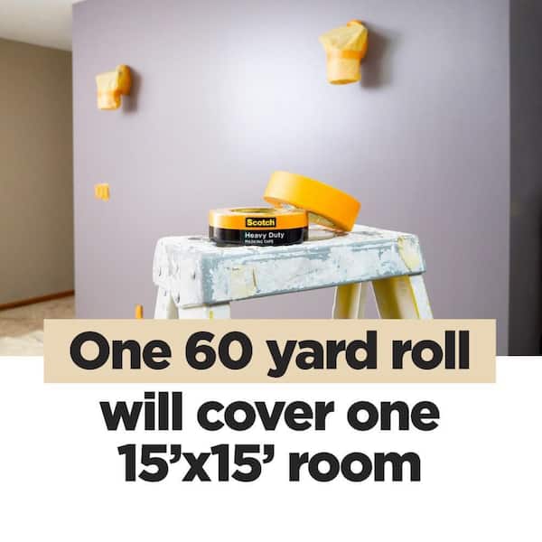 3M - Scotch 1.88 in. x 60.1 yds. Heavy Duty Masking Tape (3-Rolls/Pack)
