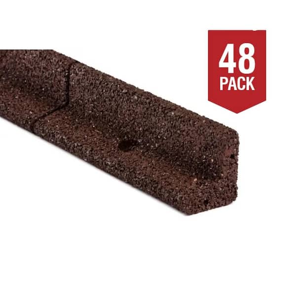 EcoBorder 4 ft. Brown Rubber Landscape Edging (48-Count/Pallet)