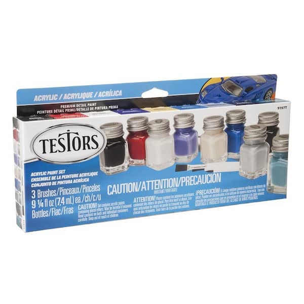 Testors 0.25 oz. 9-Color Auto/Truck Acrylic Paint Set (6-Pack)