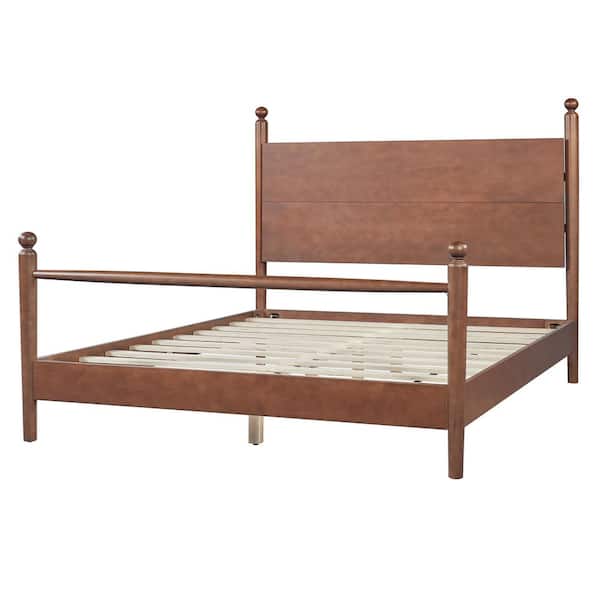 CHRISTOPHER KNIGHT HOME Calrix Modern Walnut Brown Wood Frame