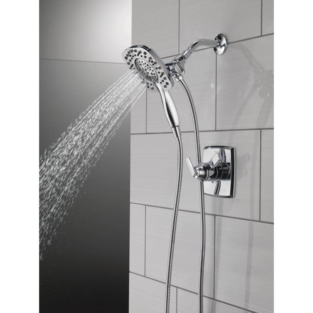 Chrome Dual-Function Handheld Shower Faucet Set with Pulse