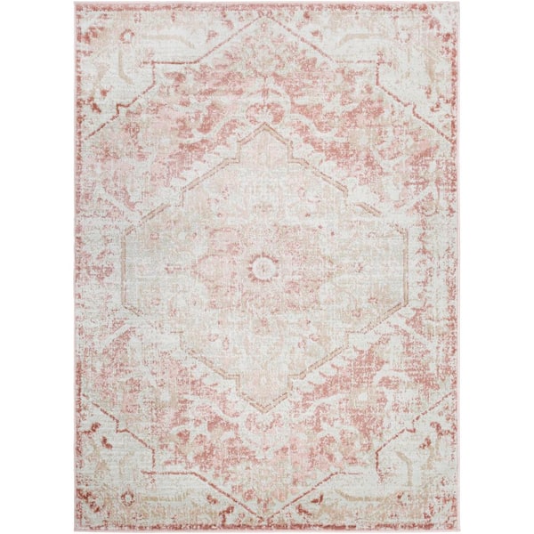 Raeanne Light Pink 4 ft. x 6 ft. Indoor Area Rug