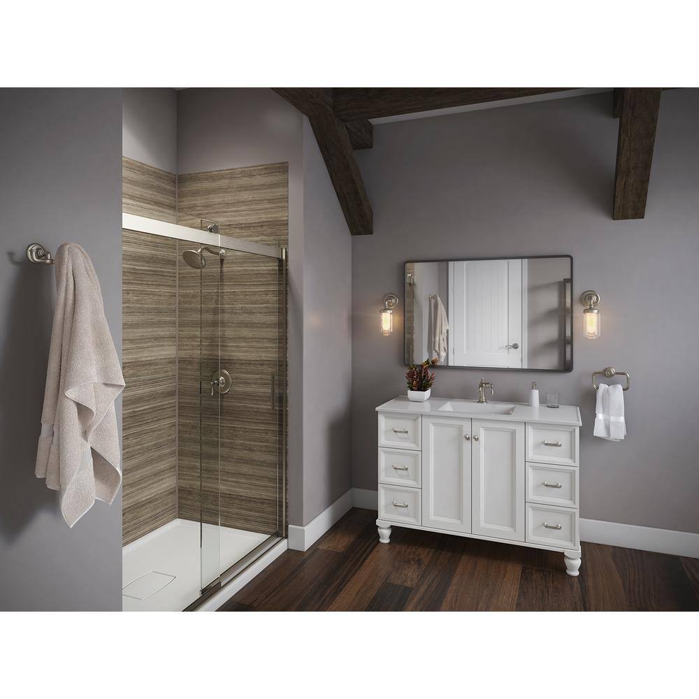 Artifacts Brushed Brass Vanity Light with Clear Glass Shade