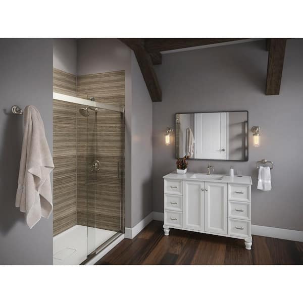 Artifacts 1 Light Brushed Nickel Indoor Bathroom Vanity Light Fixture, Downlight Position Only, UL Listed