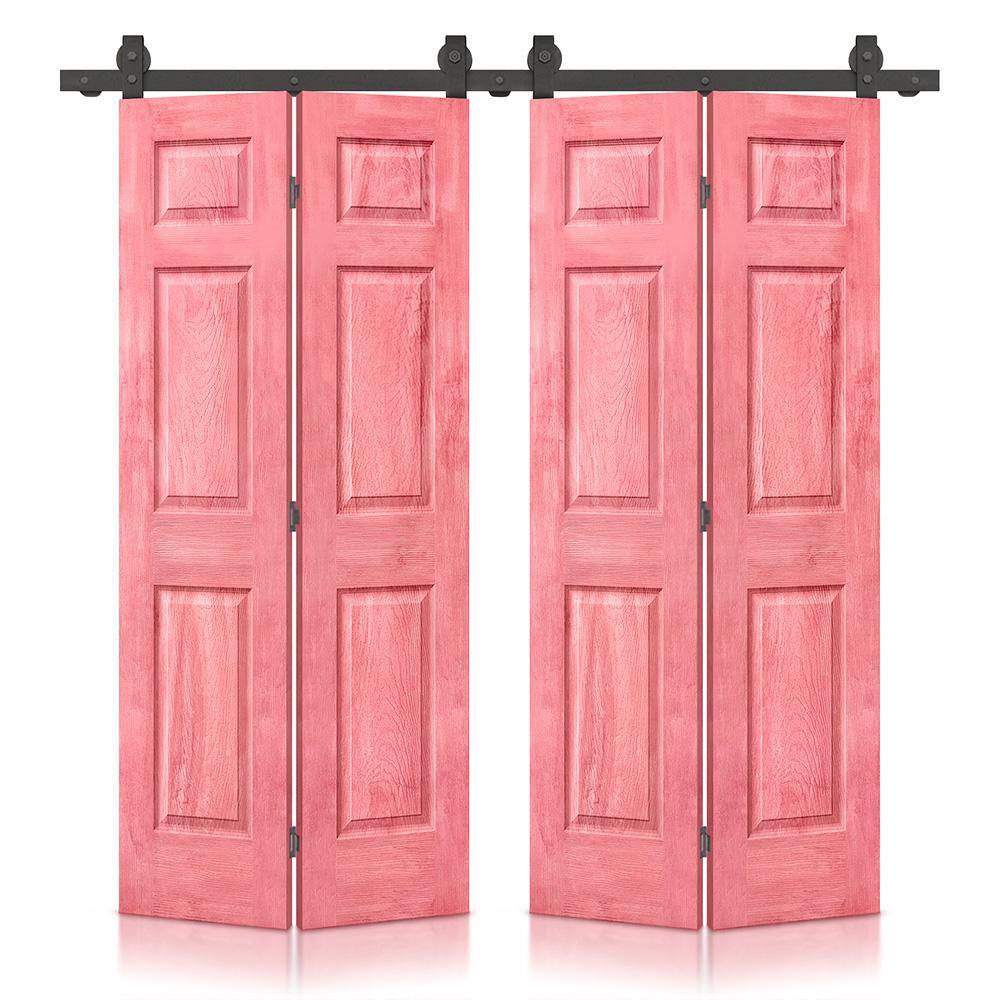 calhome-48-in-x-80-in-antique-red-stain-6-panel-mdf-double-hollow