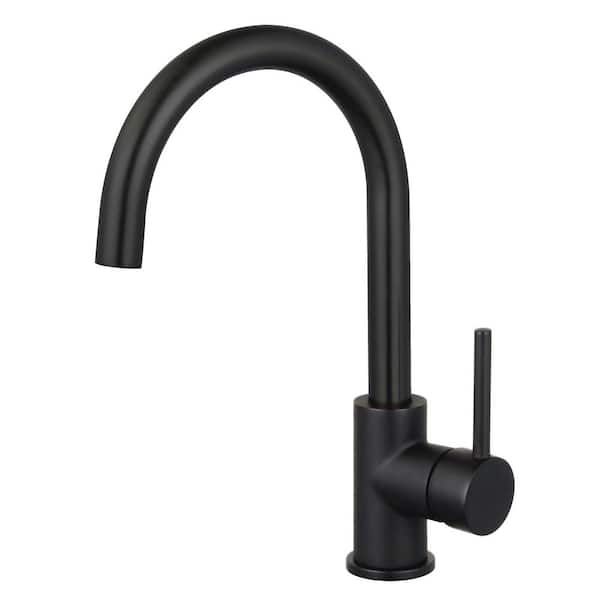 Kingston Brass Concord Single Hole Single-Handle Vessel Bathroom Faucet in Matte Black