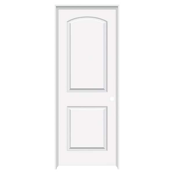 Builders Choice "24 in. x 80 in. 2Panel Round Top Smooth LeftHand HC