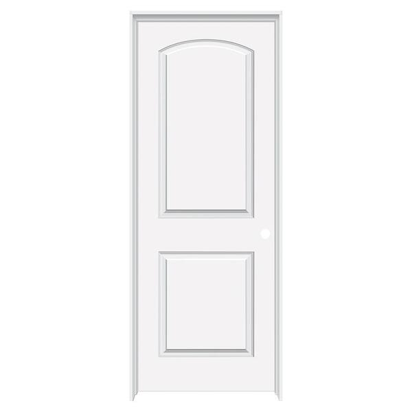 Builders Choice "36 in. x 80 in. 2Panel Round Top Smooth LeftHand HC
