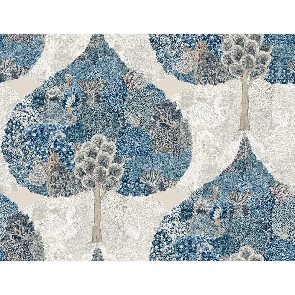 York Wallcoverings 60.75 sq.ft. Blue Mystic Forest Wallpaper BO6704