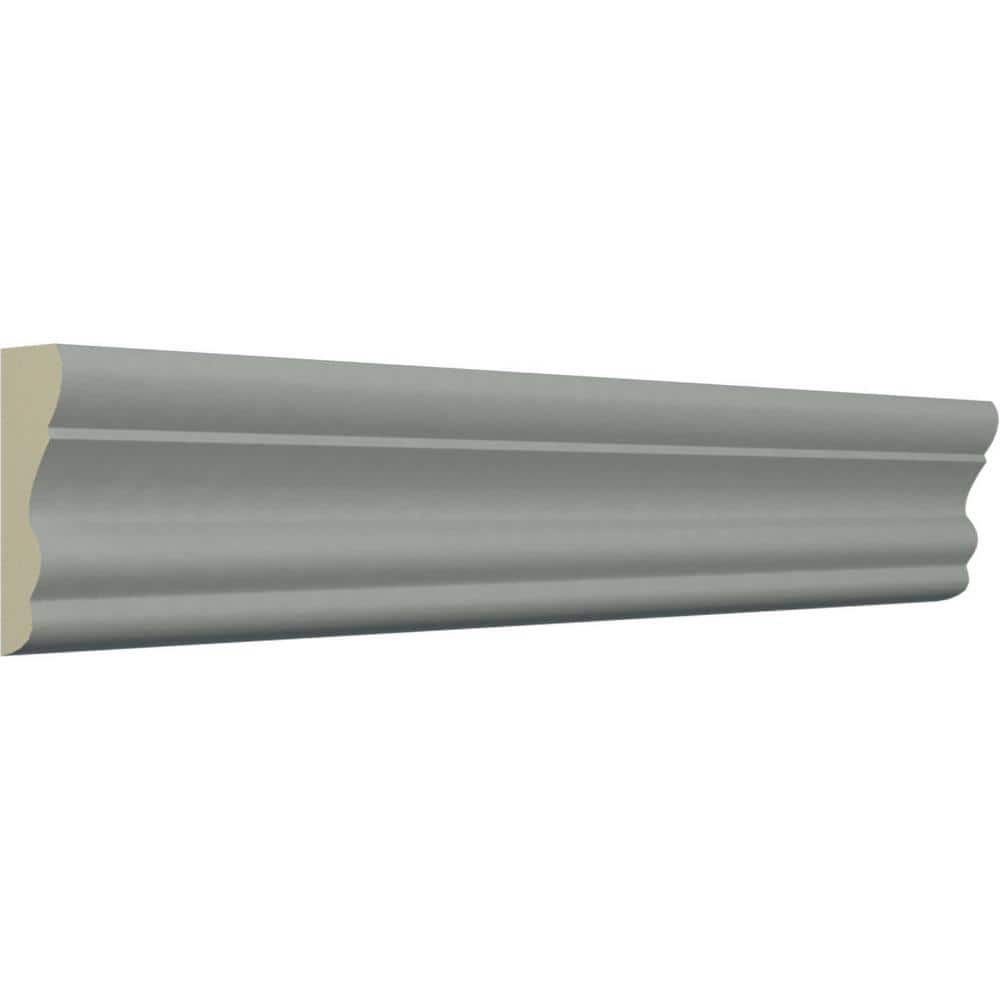 Primed Gray Polyurethane Oxford Crown Moulding 7' 10.5"