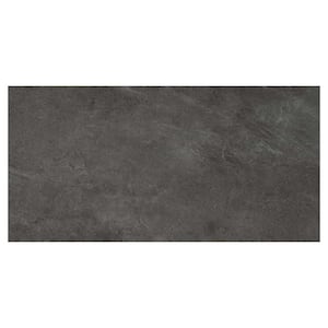 Monolith Charcoal Black 4 in. x 0.35 in. Matte Porcelain Floor and Wall Tile Sample